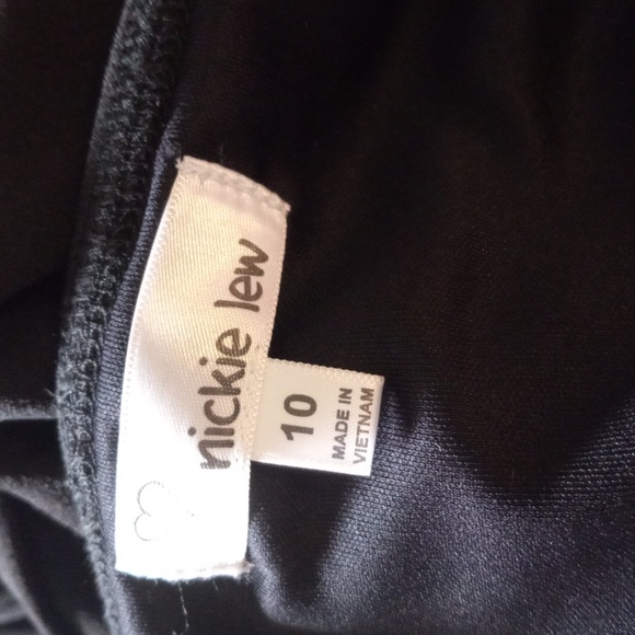 Nickie Lew Nordstrom Jumpsuit/Romper Black Wide Leg Sz 10 Ankle Length - Picture 10 of 10